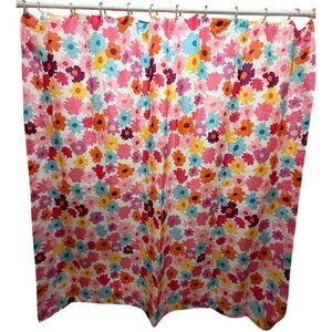 Unbranded Floral Pattern 100% Polyester Shower Curtain 70" Height (READ)